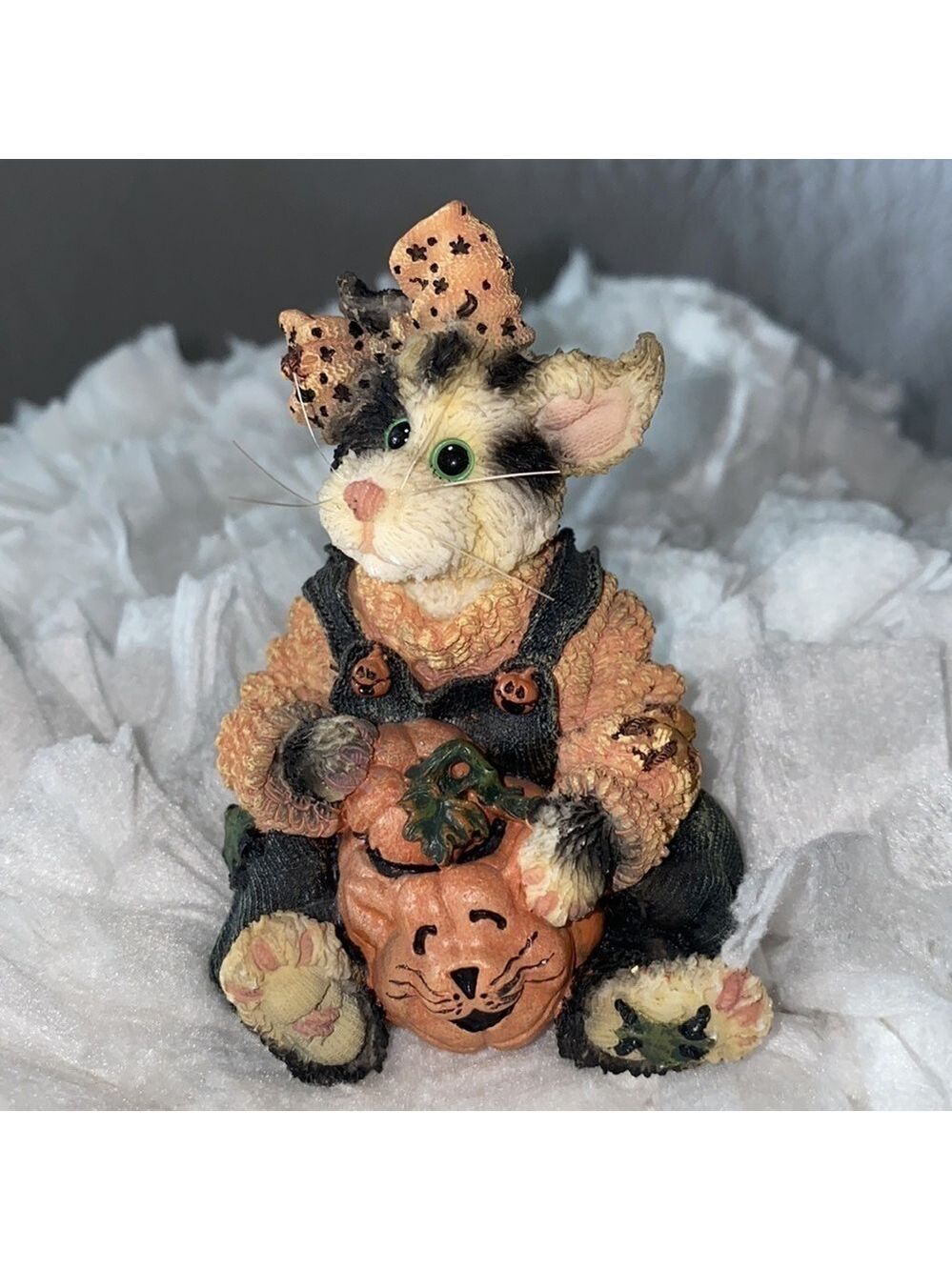 Boyd's Bears & Friends Purrstone Collection Halloween Kitty Cat O'Lantern Figure